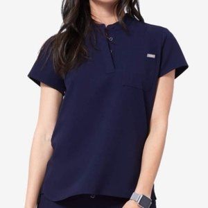 Figs Navy Embu Scrub Top Medium